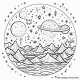 Galaxy For Adults Coloring Pages  Free & Printable sketch template