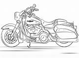 Harley Davidson Road King sketch template