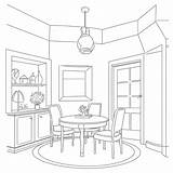 Dining Room Coloring Pages Printable For Free Download sketch template