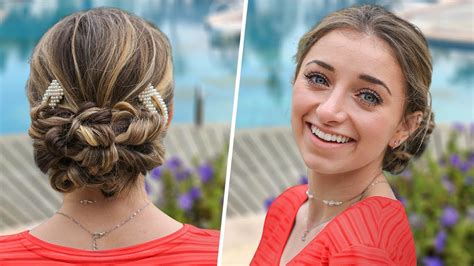 Brooklyn’s Easy PROM Hairstyles | Flipped Ponytail Updo - YouTube