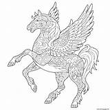 Coloring Pages Of Pegasus sketch template