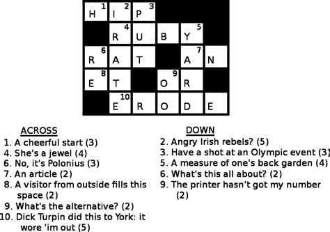 Crossword Clues And Solutions