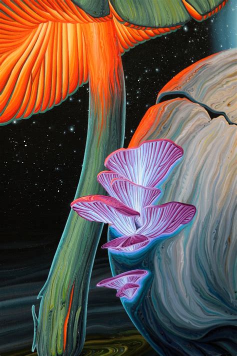 Mushroom art by Silver Francis | Glowing art, Mushroom art, Flower art ...