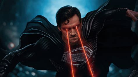 superman, black suit, heat vision, justice league, snyder, cut, 4k, HD ...