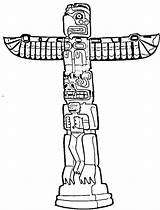 Totem Pole coloring Pages To Download And print For free sketch template