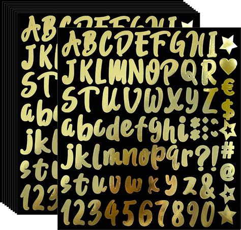 Amazon.com: 810 Pieces 10 Sheets Self-Adhesive Vinyl Letters Numbers ...