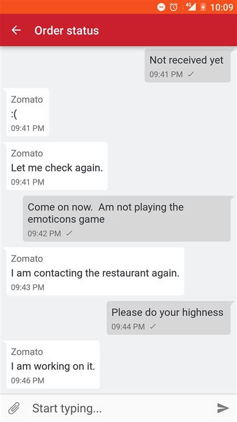 This Hilarious Conversation Of Zomato Customer Care Executive With Its ...