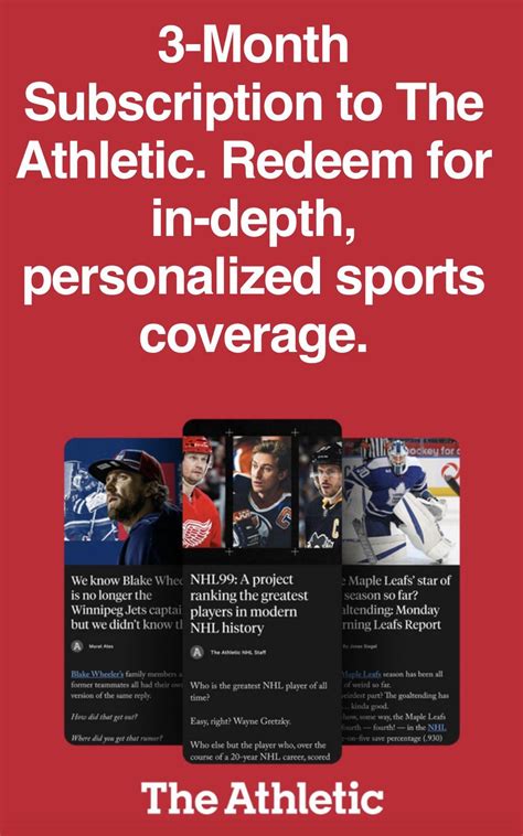 3 Month The Athletic Subscription : r/theAthletic