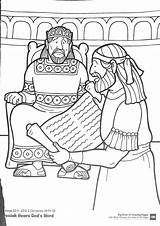 Coloring King Josiah Pages Jehoiakim Scroll Jeremiah Burns Prophet  sketch template