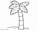Palm Tree Coloring Pages On Beach  Free Printable sketch template