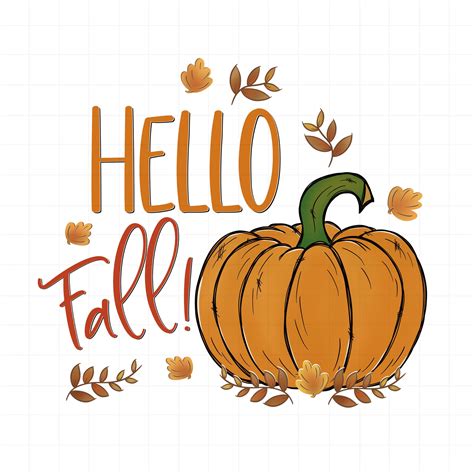 HELLO FALL Digital PNG Clipart Printable Fall Pumpkin | Etsy | Hello autumn, Fall clip art, Clip art