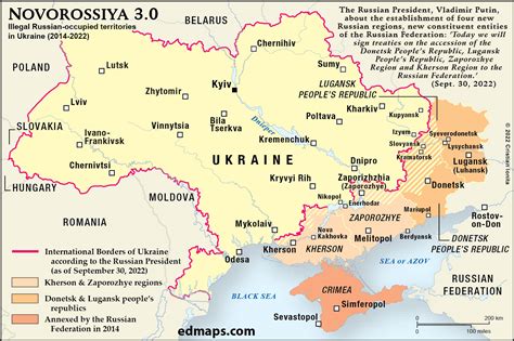 Map of Novorossiya in 2022