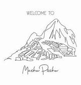 Machu Picchu Coloring Page sketch template
