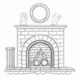Fireplace coloring page – Coloring Corner sketch template