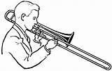 Trombone Page Coloring Pages sketch template