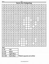 Sonic The Hedgehog  Advanced Multiplication Coloring Squared sketch template
