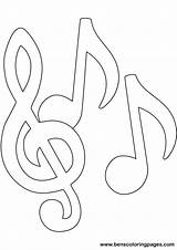 Music Notes Coloring Page sketch template