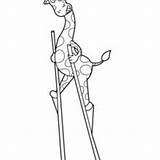 Giraffe On stilts coloring Pages  Hellokidscom sketch template