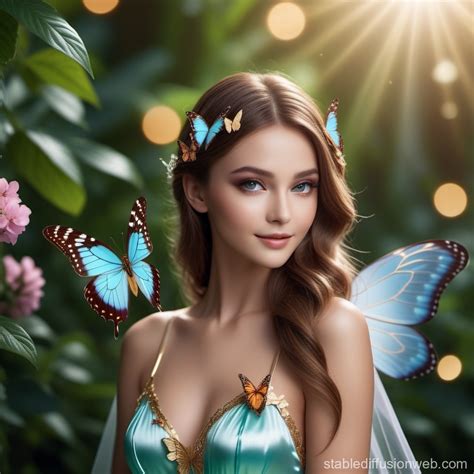High-Res Realistic Fairy with Butterfly Wings | Stable Diffusion Online