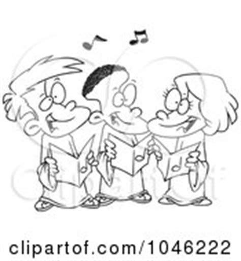 Royalty-Free (RF) Clip Art Illustration of a Cartoon Choir Of Seniors ...