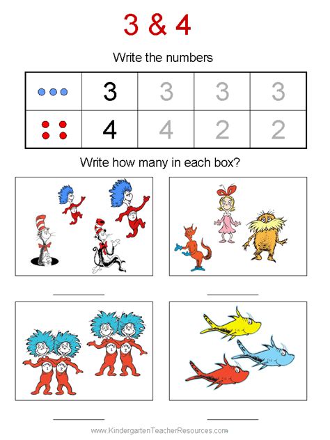 Free Dr Seuss Math Activities