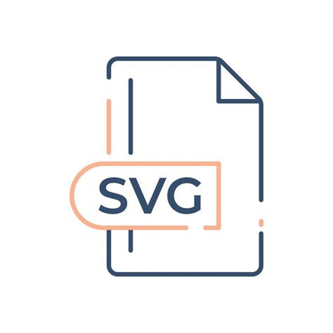 SVG File Format Icon. SVG extension line icon. 15426513 Vector Art at Vecteezy