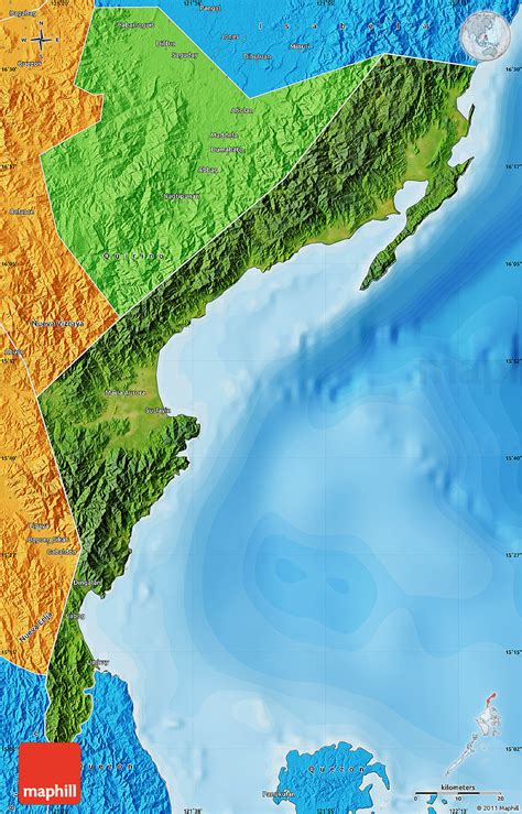 Satellite Map of Aurora, political outside