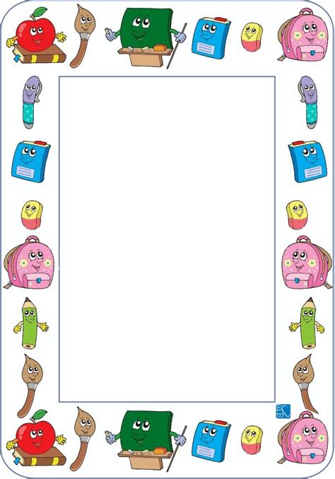 Pin by Skna on Renkli Çerçeveler | School border, School frame, Printable frames