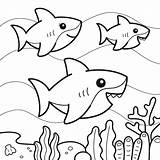 Cute Baby Shark Coloring Pages sketch template