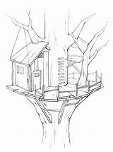 Treehouse Coloring Pages  Best For Kids sketch template
