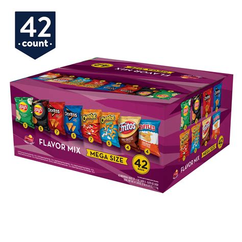 Frito-Lay Flavor Mix Mega Size Variety Pack, 42 Count - Walmart.com - Walmart.com