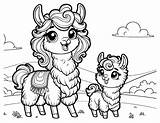 Free Llama Coloring Pages For Kids sketch template