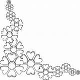 Flower Borders Clip Art Coloring Pages sketch template