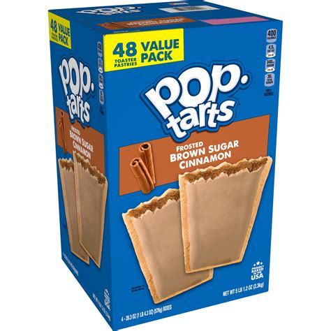 Pop-Tarts Frosted Brown Sugar Cinnamon, 48 Toaster Pastries - Walmart ...