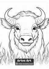 Buffalo Coloring Page  pages Pokemon coloring sketch template