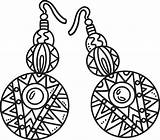 Earrings Isolated Coloring Page For Kids 22463920 Vector Art At Vecteezy sketch template