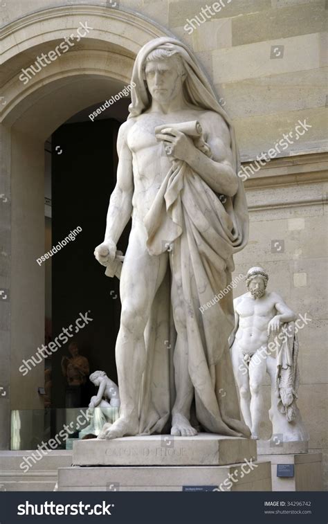 Cato The Younger Statue At The Louvre Stock Photo 34296742 : Shutterstock