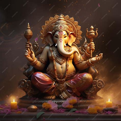 Premium AI Image | Happy ganesh jayanti lord ganesha