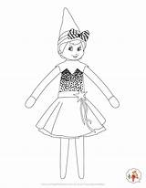 Printable Elf On The Shelf Coloring Pages sketch template