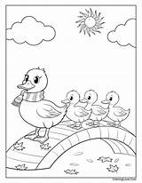 Duck Family Coloring Pages sketch template
