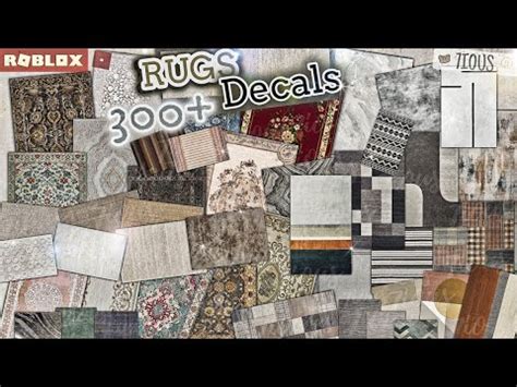 Bloxburg Rugs Decals | Bloxburg Decal IDs | Roblox Decals