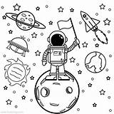 Astronaut Coloring Page Printable Pages sketch template
