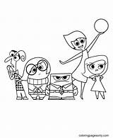 Cinque Personaggi di Inside Out Coloring Pages  sketch template