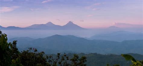 The Volcanic Virunga Mountains Range