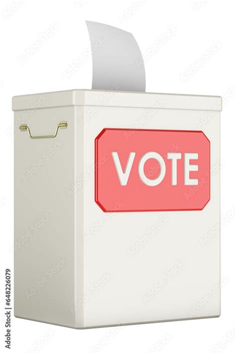 Election ballot box, voting box. 3D rendering isolated on transparent ...