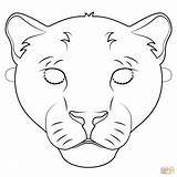 Panther Head Coloring Page sketch template