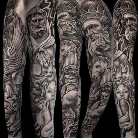 25+ Astonishing Greek mythology arm sleeve tattoo ideas