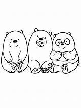 We Bare Bears coloring pages sketch template