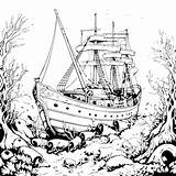 Dive Into History Underwater Shipwreck Coloring Pages sketch template