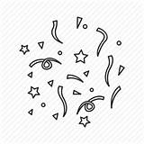 Streamers And Confetti Sketch Coloring Page sketch template